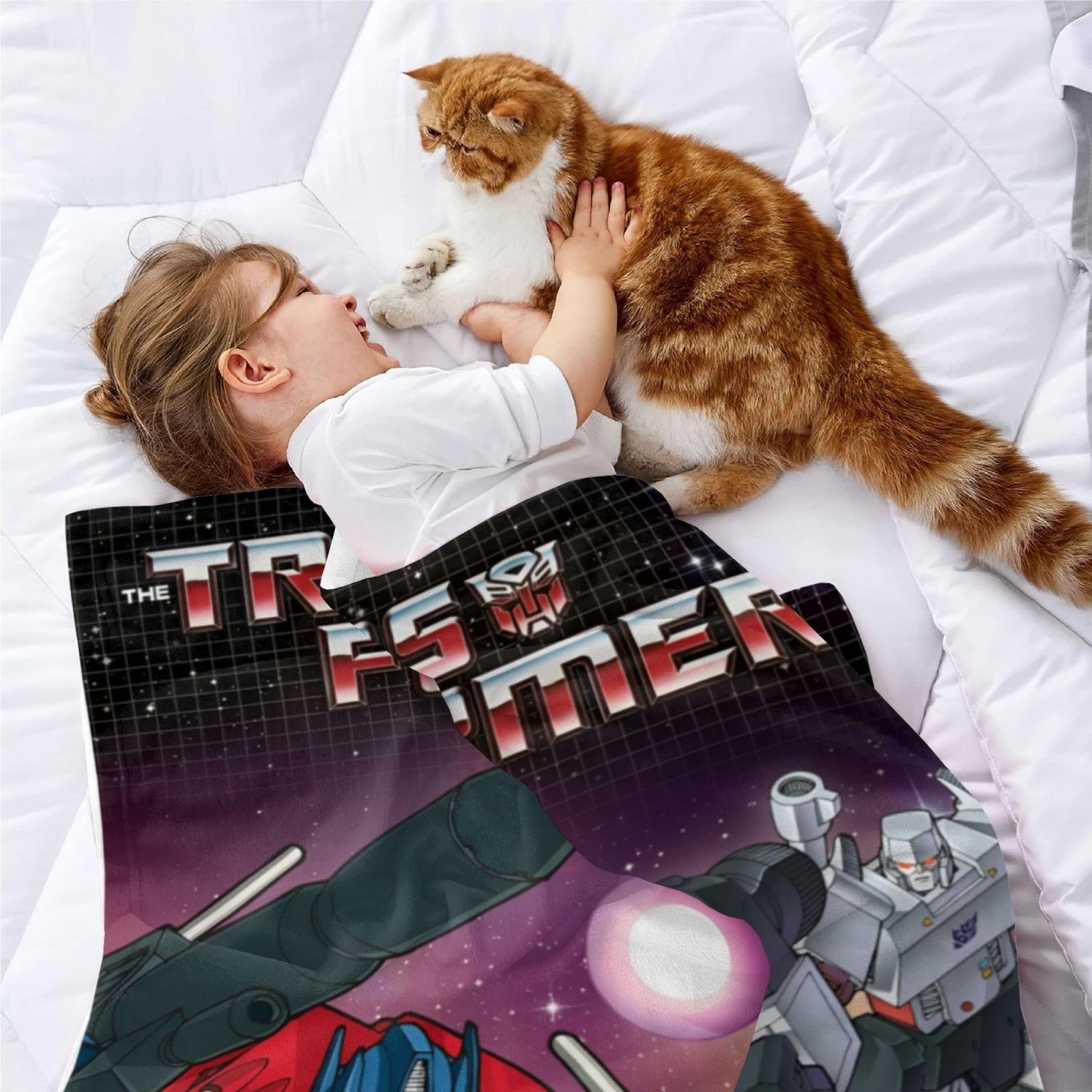 Transformers One Super Soft Flannel Throw Blanket for Bed and Sofa All Season