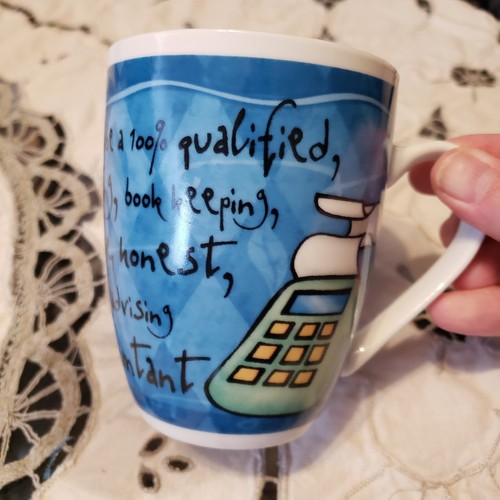 History & Heraldry Fine Porcelain "Million Dollar Accountant" Tea Coffee Mug Cup