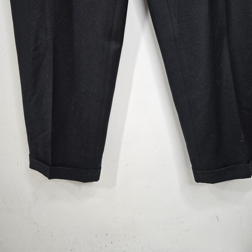 Pantalones de vestir Enzo Mantovani Zignone para hombre 36 negros lana cachemir hechos en Italia NUEVO - Imagen 5 de 11