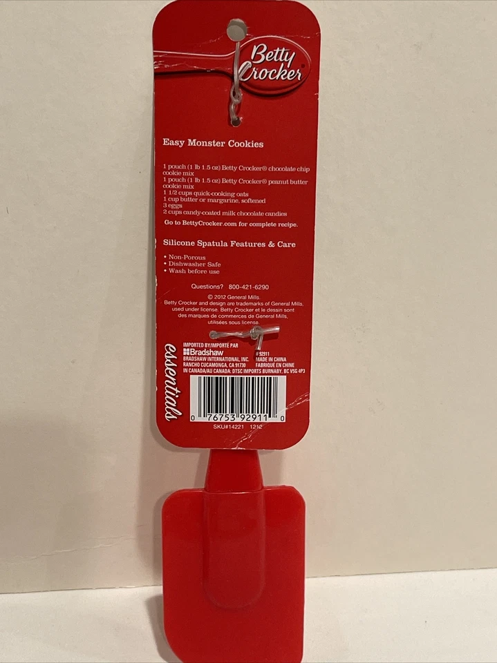 Juego de espátulas de silicona Betty Crocker y cucharas medidoras de plástico ~ 6 piezas en total Foto 3 de 4