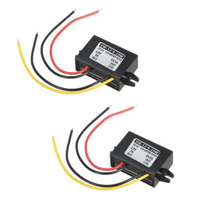 DC 12V bis DC 5V 3A 15W Leistung Wandler Regler Plastik Schale Pack von 2