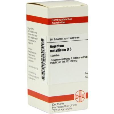 ARGENTUM METALLICUM D 6 Tabletten 80 St PZN 2625626