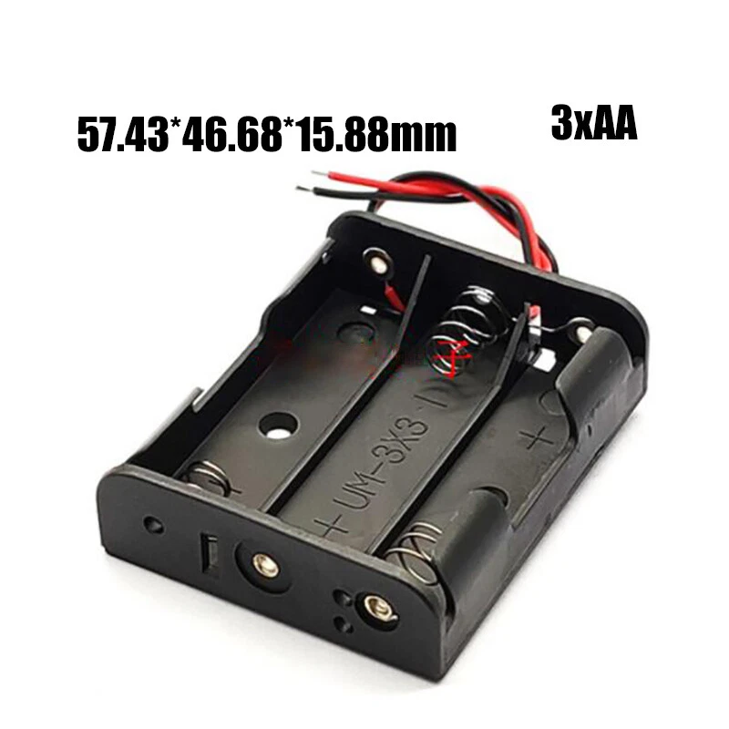 Battery Holder 1 2 3 4 6 8 x D / C / AA / AAA Black Cell Open Box With Wire - Image 4 of 4