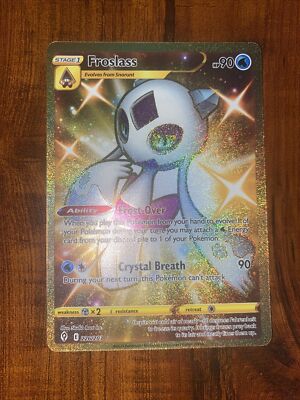 froslass pokemon card gold Pokemon Evolving Skies Froslass Gold Full Art Secret 226/203 Pack Fresh  MINT!