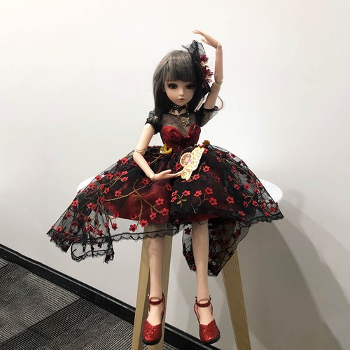 1/3 Kugelgelenk Mädchen 60 cm BJD Puppe + Wechselaugen komplettes Outfit Upgrade Makeup - Bild 12 von 12