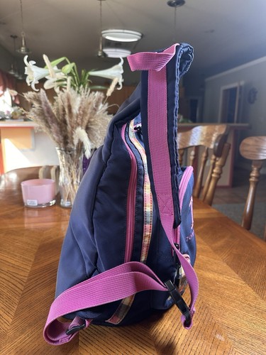 Vintage Tommy Hilfiger Women's Blue/ Pink Plaid Full Size Sling Backpack - Picture 6 of 11
