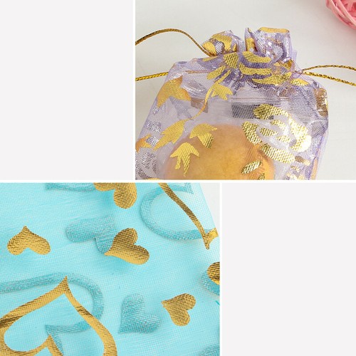 50/100Pcs Colorful Organza Bag Candy Jewelry Package Wedding Promotion Gifts Bag - Picture 9 of 13