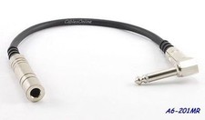 1ft Premium 1/4 inch 6.3mm Female to Male Right-Angle Mono Audio Extension Cable