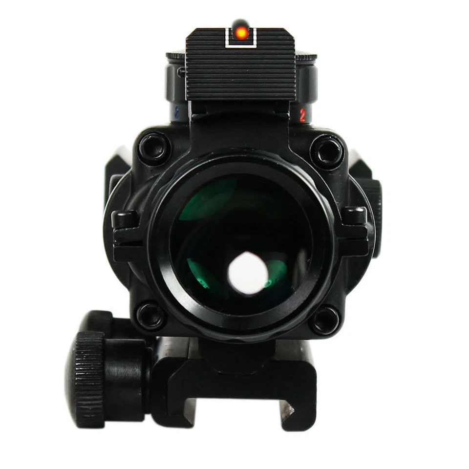 HOT 4X32 RGB Prismatic Rifle Scopes with Fiber Optic Sight Tri-illuminated - Image 3 of 4
