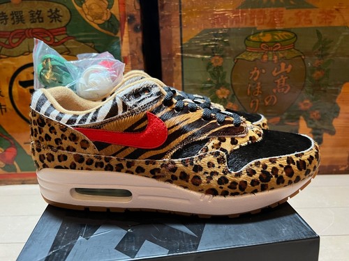 Nike Air Max 1 DLX Atmos Japan Animal Black Bison Wheat size 10 - Picture 3 of 8