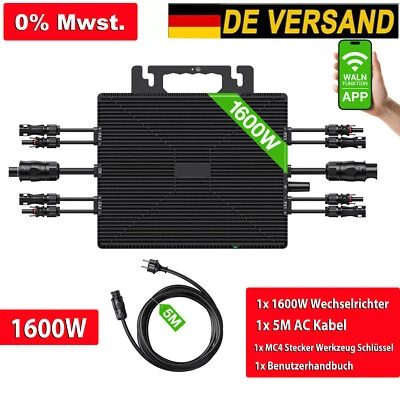 LIONSHEE (0% MwSt.*) MIKRO-WECHSELRICHTER 1600Watt WECHSELRICHTER FÜR BALKONKRAFTWERK APP