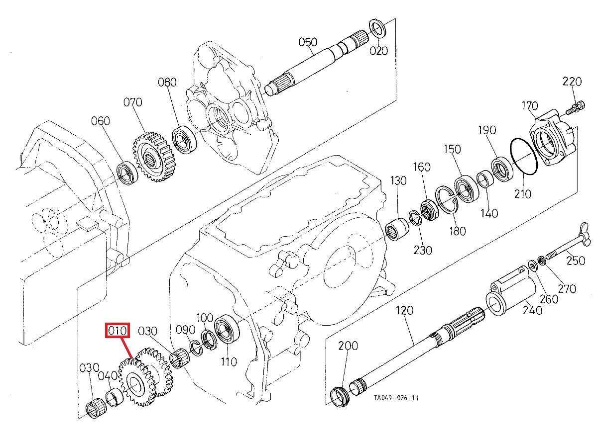 TA04015120 PTO Gear (29 / 31T) Fits Kubota 