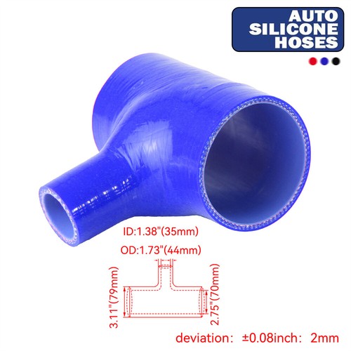 Universal ID 2.75" 70mm Spout ID 1" 35mm T-Piece 3 Way BOV Coupler Length 130mm - Picture 2 of 9