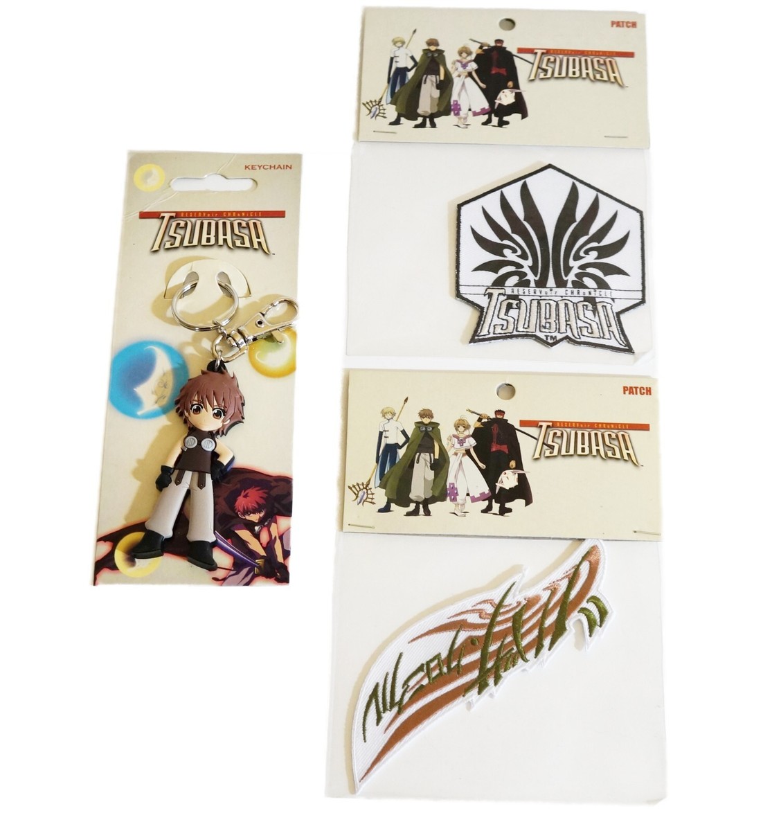 Tsubasa Anime Chibi SD Syoran Keychain + Wing & Feather Logo Patch