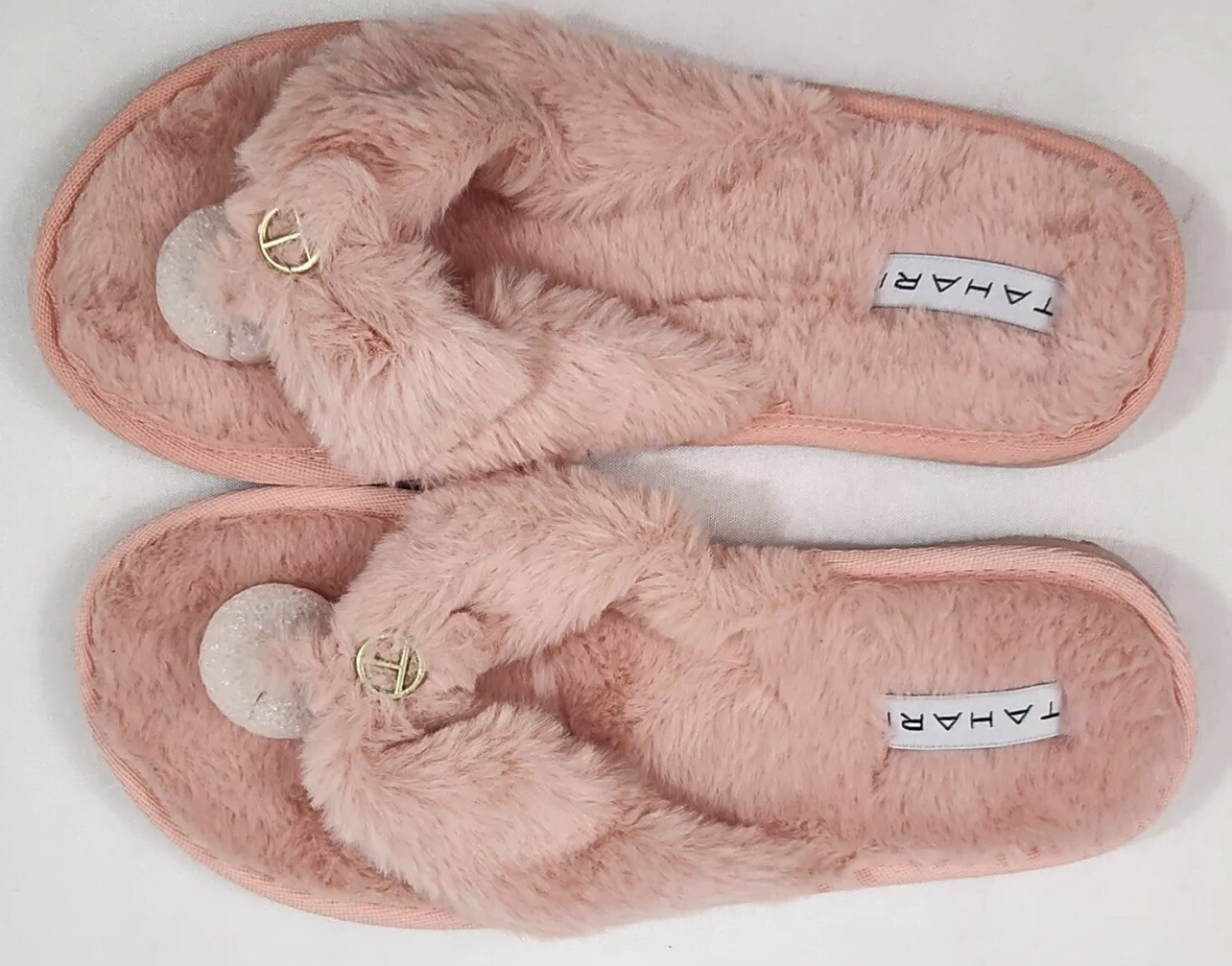 APL NUOVE ciabatte donna Tahari selenio rosa pelliccia sintetica morbide taglia 9