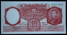 ND (1954-1963) ARGENTINA BANKNOTE 10 PESOS - UNC - 59.817.487G