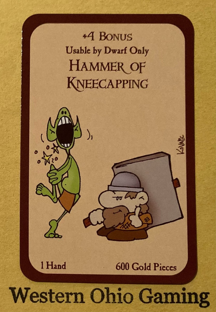 Munchkin +4 Bonus Hammer Of Kneecapping Card USED Steve Jackson