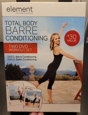 ELEMENT Total Body Barre Conditioning 2 DVD Set Workout Ballet Exercise Fitness