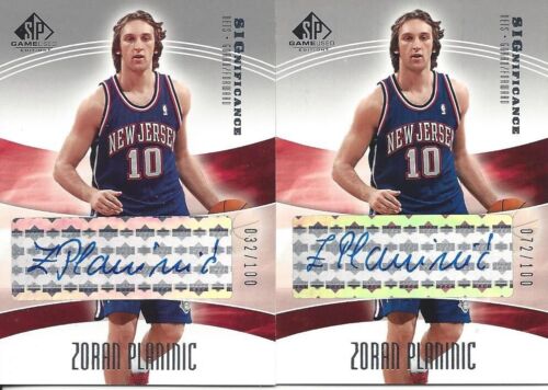 ZORAN PLANINIC 2003-04 UD GAME USED SIGNIFICANCE AUTO RC LOT OF 2 (/100) NETS!!! - Picture 1 of 2
