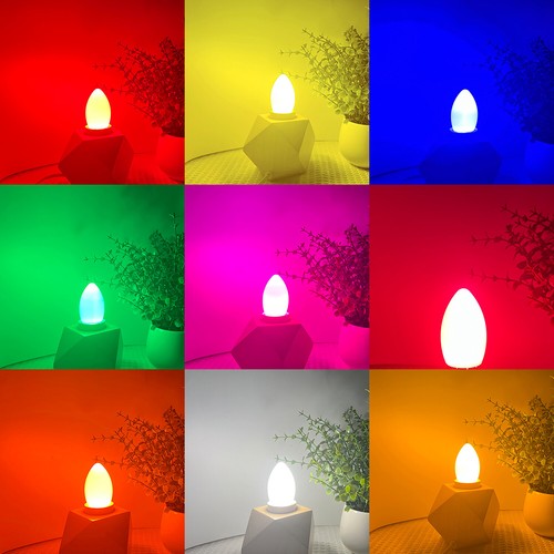 Colored LED Candle Light Bulbs B22 E27 Screw 2W Red Blue Pink White Orange 110V - Picture 2 of 23