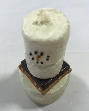 SMORES Small Single CANDLE CHOCOLATE MARSHMALLOW Graham Cracker CAMPFIRE Display