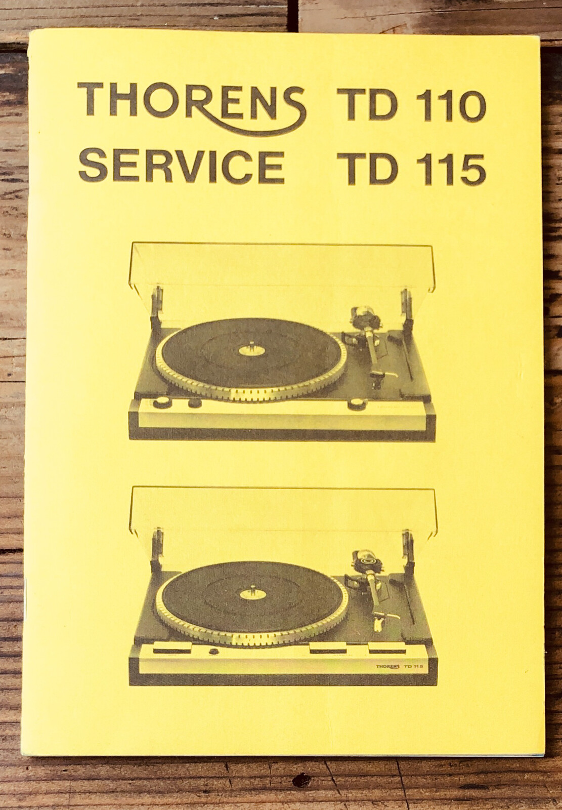 Thorens TD110 TD115 Record Player /Turntable  Service Manual *Original*