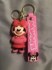Minnie Mouse pink Disney Keyring Keychain Pendant Bag Charm gift key chain