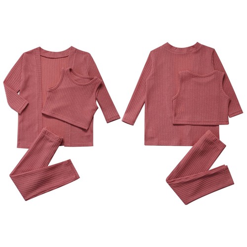 Girls Qutfits Loungewear Tracksuit Youth Set Exercise Vest Pants And Coat Yoga - Bild 2 von 22