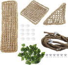 Bearded Dragon Hammock Lizard Natural Seagrass Habitat Reptile Tank Accessories