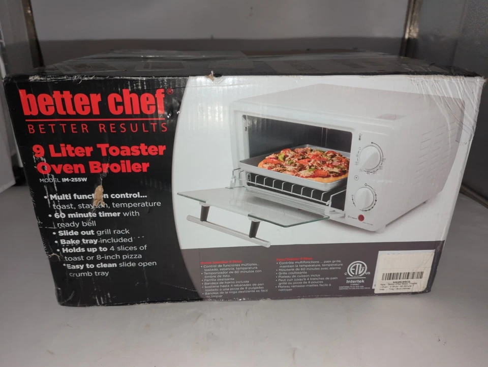 Better Chef Basic 9 Liter Toaster Oven Broiler 4 Slice Model IM-255W White - Image 2 of 3
