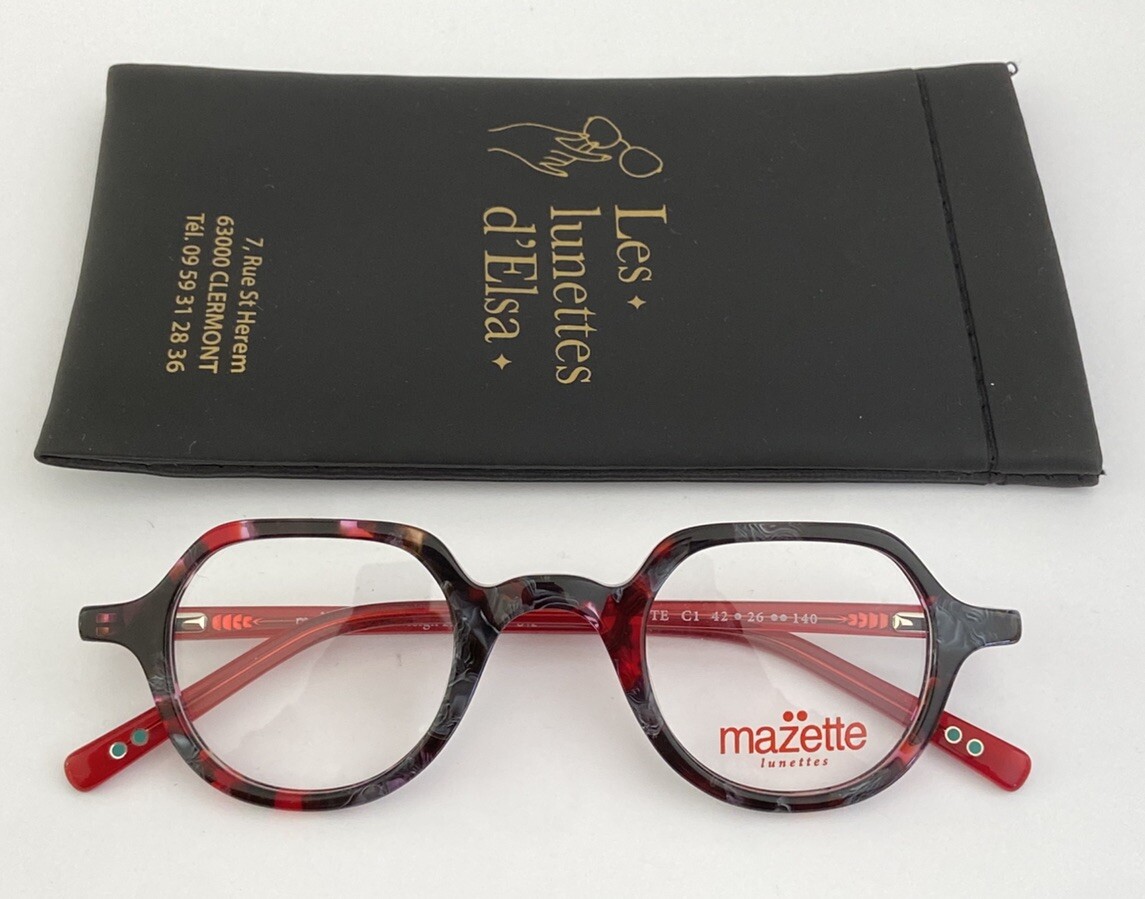 Lunettes de vue femme Mazette Galette en acétate écaille
