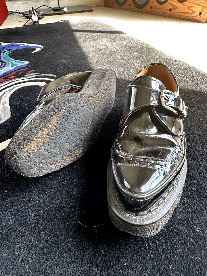 Sapatos masculinos George Cox monge preto couro envernizado - Imagem 2 de 4