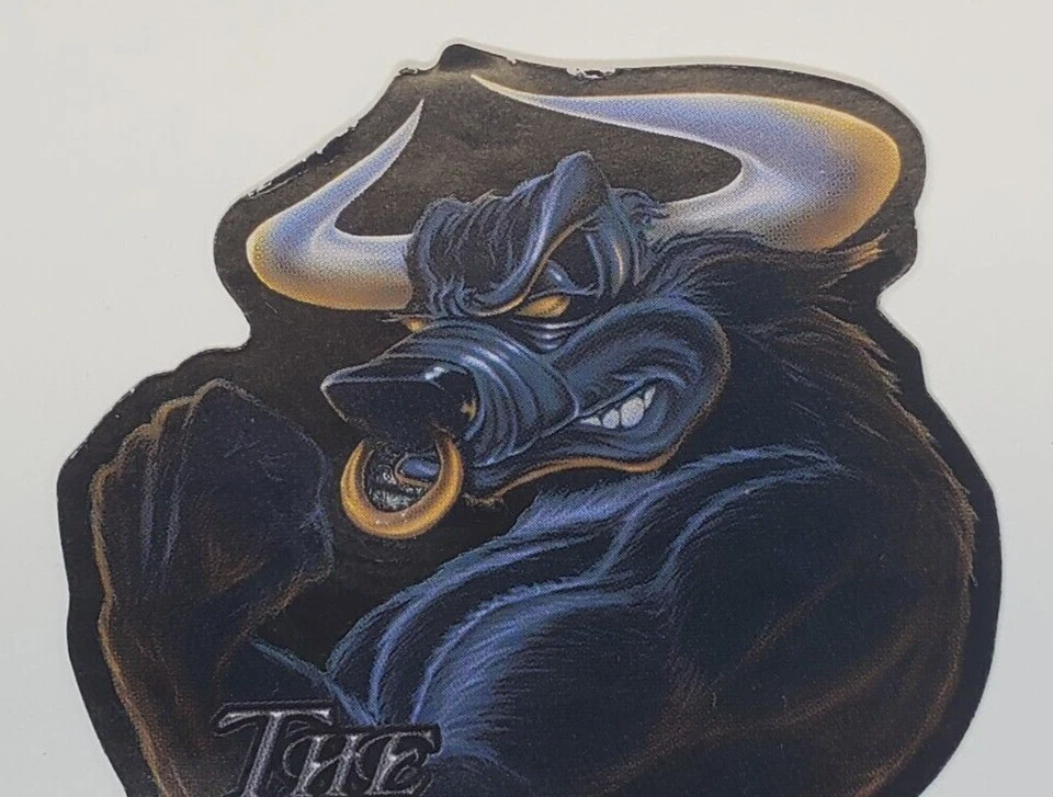 Adesivos para máquina de venda automática Vinatge The Rock Red Black Bull 2001 cartão de luta livre WWF - Imagem 3 de 4