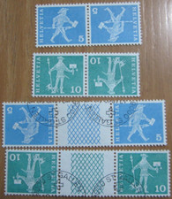 LOT TIMBRES SUISSE N° 643 + 644 - TETES BECHES + TETES BECHES AVEC PONTS