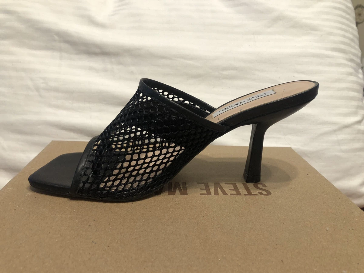 Steve Madden Sexy Fishnet Black Mules 3 Heels 7.5 Worn Once eBay