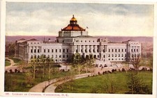 Library Of Congress Washington DC Unposted C1905 Vintage Postcard