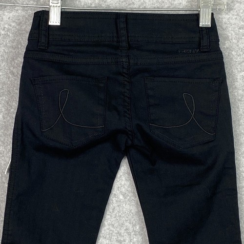 DKNY Jeans Girls Youth 7 Black Straight Leg Lightweight Stretch Casual NWT - Picture 12 of 17
