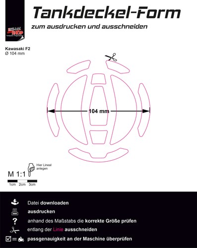 Pegatina protectora cierre depósito panal rojo universal compatible para Kawasaki - Imagen 6 de 7