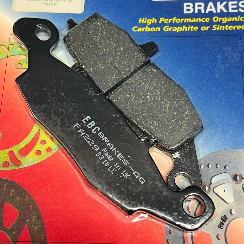 Juego de pastillas de freno delanteras EBC High Perf Organic 1999-2010 Suzuki SV 650 FA229 y FA231 Foto 4 de 4