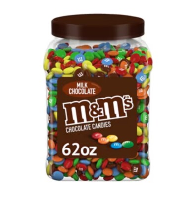 M&M's Milk Chocolate Candies Jar - 62oz