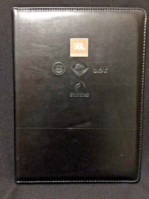 New JBL dbx Soundcraft Crown BSS Audio Black Leather Like Notepad Cover