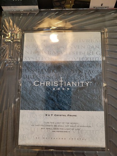 Waterford Christianity 2000 A.D. 5"x7" Crystal Fame NEW IN BOX Table Top - Picture 3 of 8