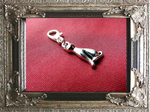 CHARM ANHÄNGER KATZE KATER MAUS mit 925er SILBER Karabiner für ARMBAND + KETTE - Bild 10 von 11