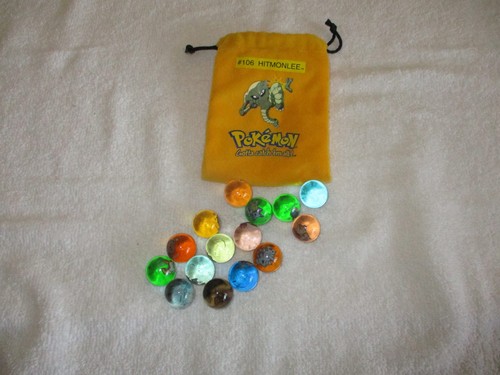 VINTAGE POKEMON MURMELN UND GELBER BEUTEL TASCHE #106 HITMONLEE