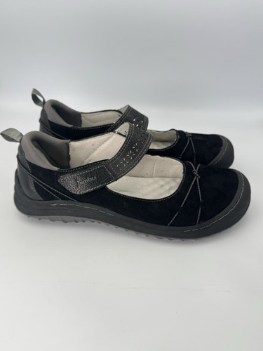Jambu Sunrise Mary Jane Shoes Women’s 11M Black Leather Suede Comfort Slip On
