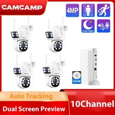 5G/2.4G Wifi Wireless CCTV Security System 10CH NVR Outdoor IP Camera Dual Lens