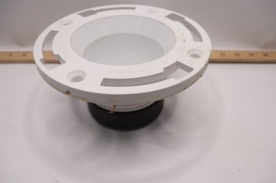 Oatey Closet Flange ABS White/Black 4'' 43650 - Dirty 