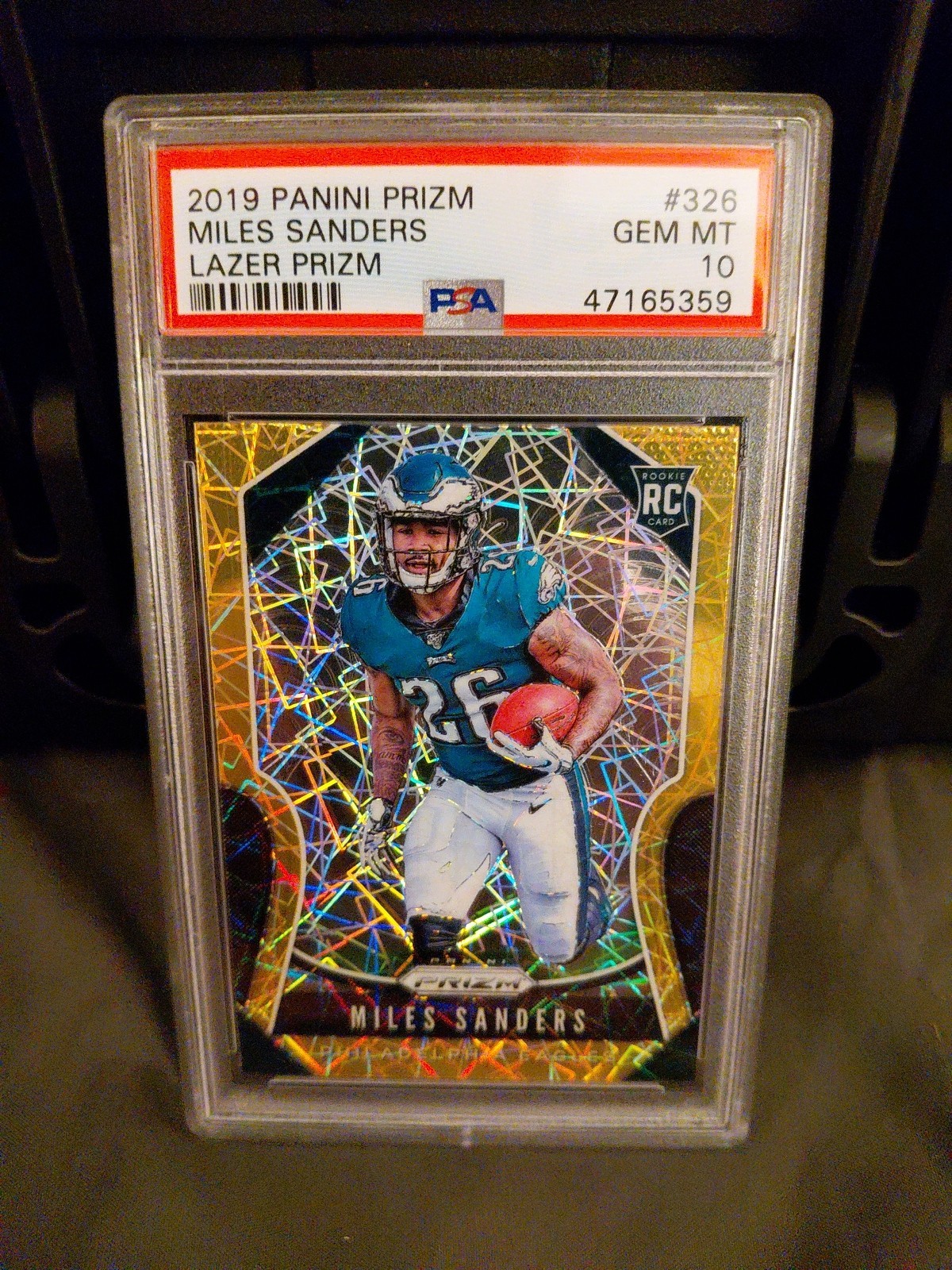 2019 Panini Prizm - Rookies Miles Sanders #326 Lazer Prizm (RC)