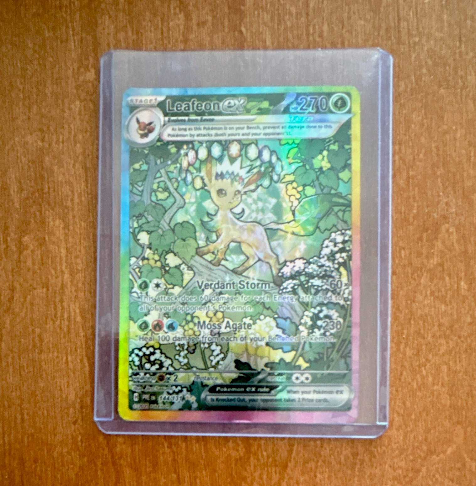 Leafeon ex 144/131 Prismatic Evolutions Special Illustration Rare Holo Full Art