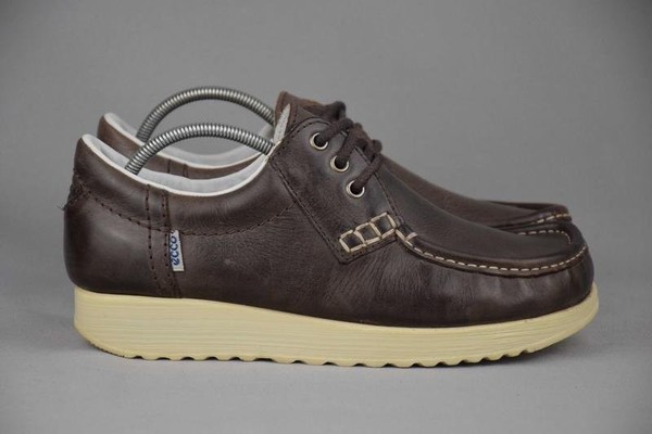 Men Ecco Loafers Brown Leather 41